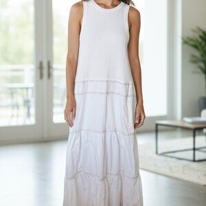 Veronica Beard White Sleeveless Midi Dress – Size XS